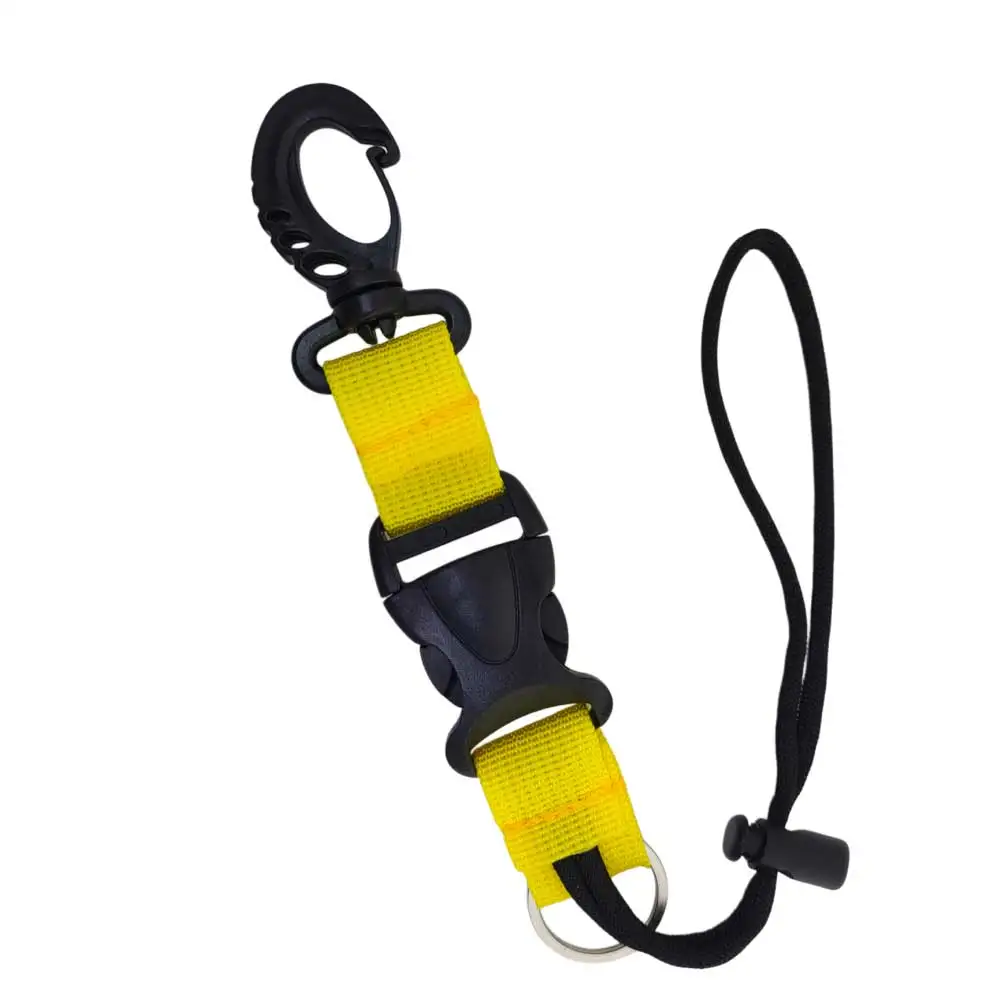 Diving Safety Connection Loop with Quick Release Buckle and Marine Grade O-Ring Dive Gear Connector for Flashlight Camera