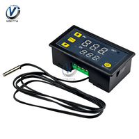 12V 24V W3230 High Precision Digital Display Thermostat DC 12V 20A Display Temperature Controller Sensor Embedded Thermostat