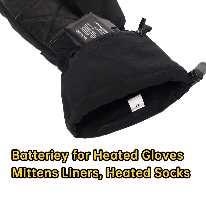 2PCS 7.4V 3500mAh Li-Po Batteries for Heated Gloves Socks Hats Jacks with DC Jack,  Temp/Short/Overcharge Protection Battery