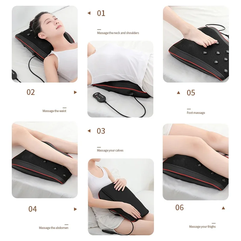 Waist Massage Heat Neck Massage Car Portable Massager Muscle Relaxation Massager Body Relaxation Massage Back Massager