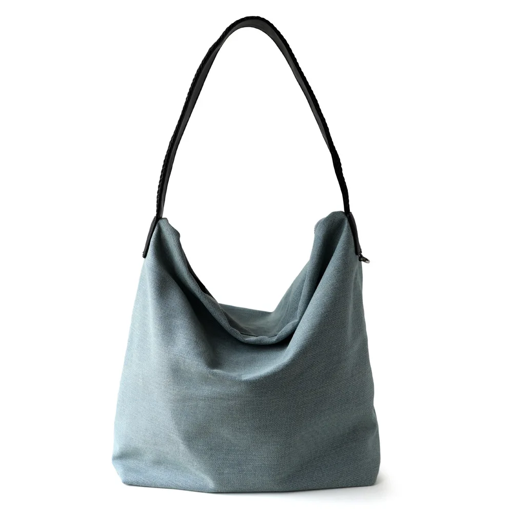 

Canvas Women's Tote Bag 2025 New Niche Design Large Capacity Casual Underarm Bag Contrast Color Fashion Handbag Shoulder Bag