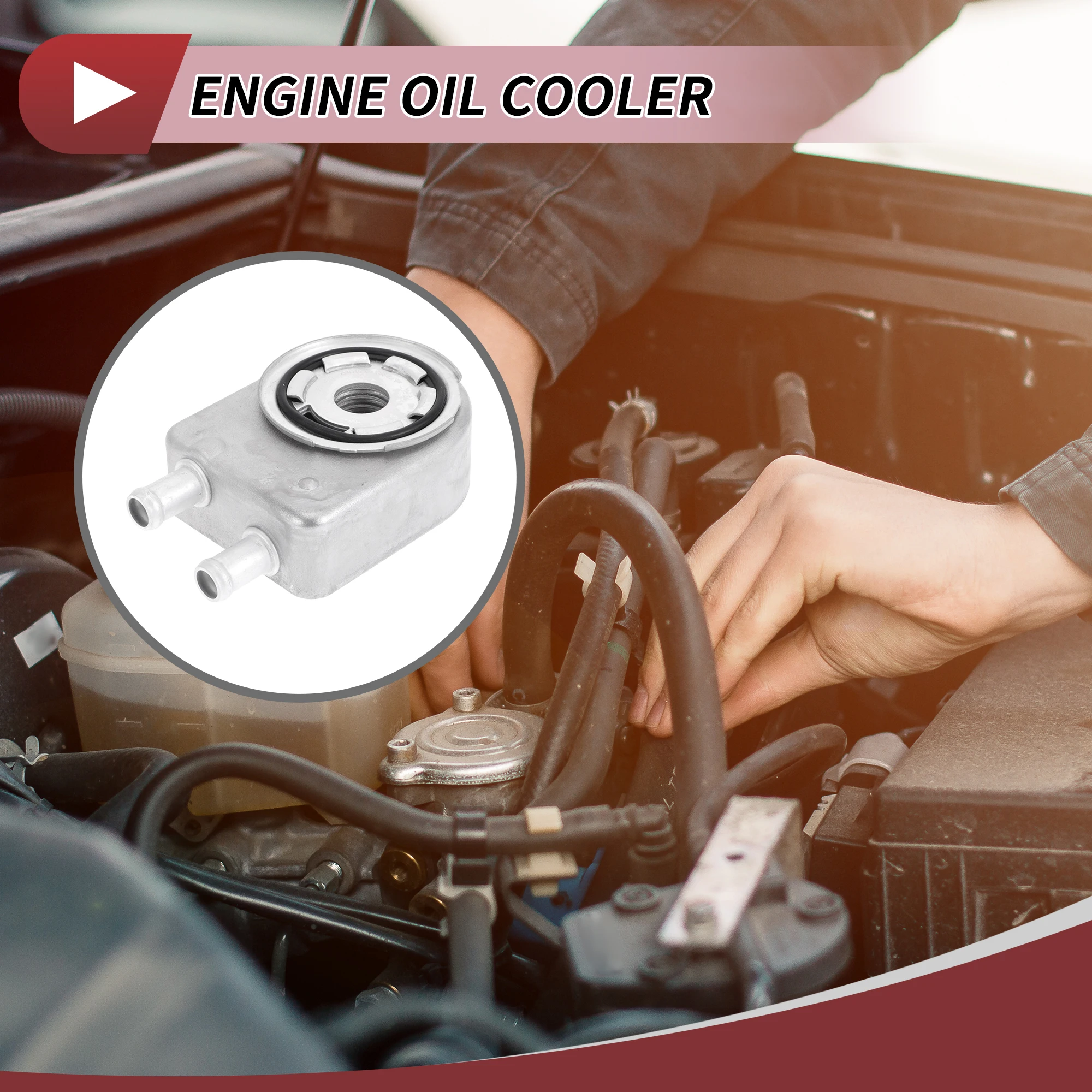 UXCELL Engine Oil Cooler for Hyundai Santa Fe 2019-2020 No.264102G101 Trans Cooler 1 Pc