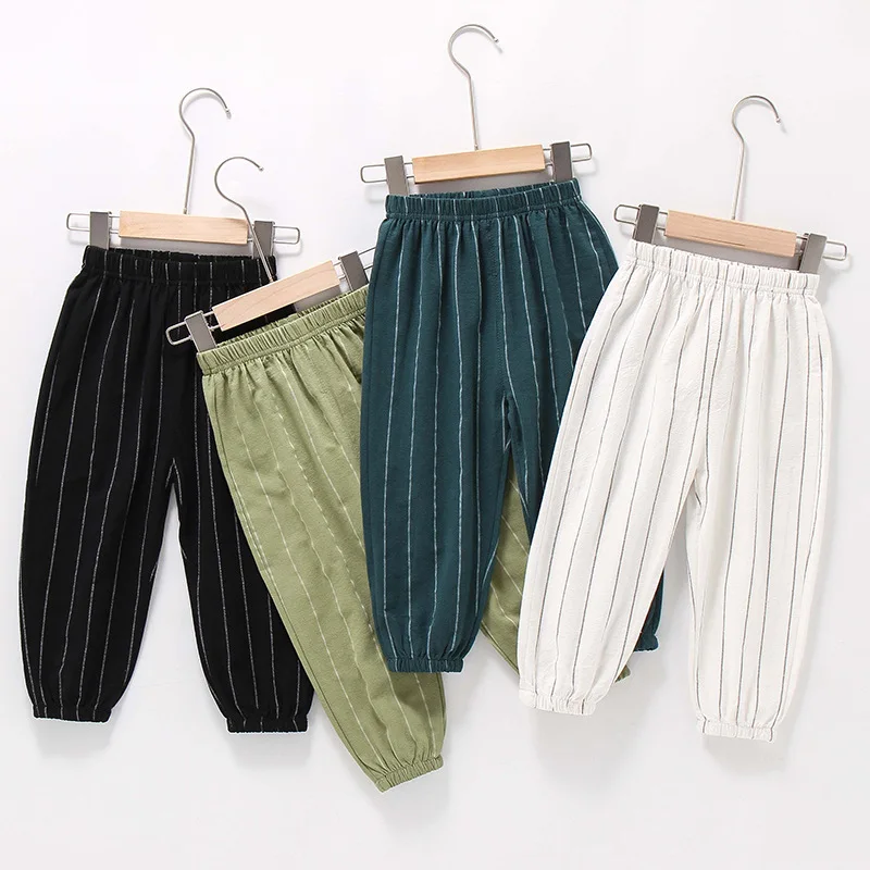 Baby Trousers Infant Toddler Children Summer Gifts Soft Muslin Clothes Kids Pants Boy Girl New Fashion Mosquito Resistant Pants