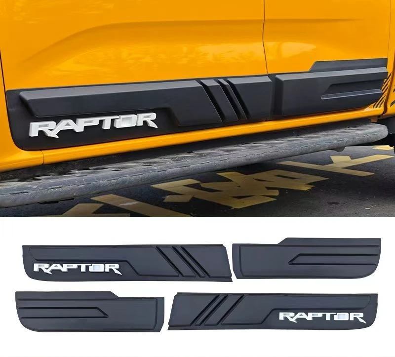 Accesorios para Ford Ranger T9 2023-2025, Panel de Moldura de Carrocería, Tira Decorativa para Puerta, Protector de Borde de Puerta, Panel Antiarañazos Black Warrior
