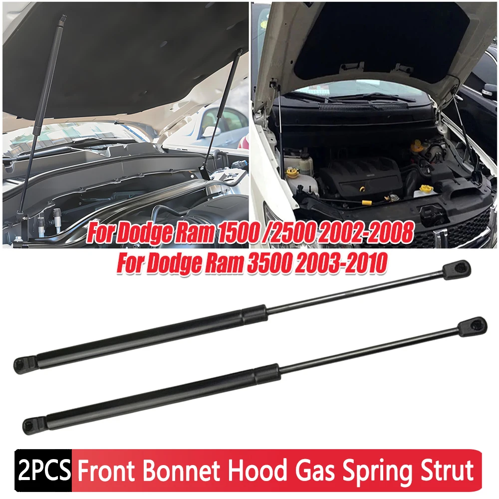 Front Bonnet Hood Gas Spring Strut 55276321AB Spring Support Rod Front Engine Hood Damper for Dodge Ram 1500 2500 3500 4500 5500