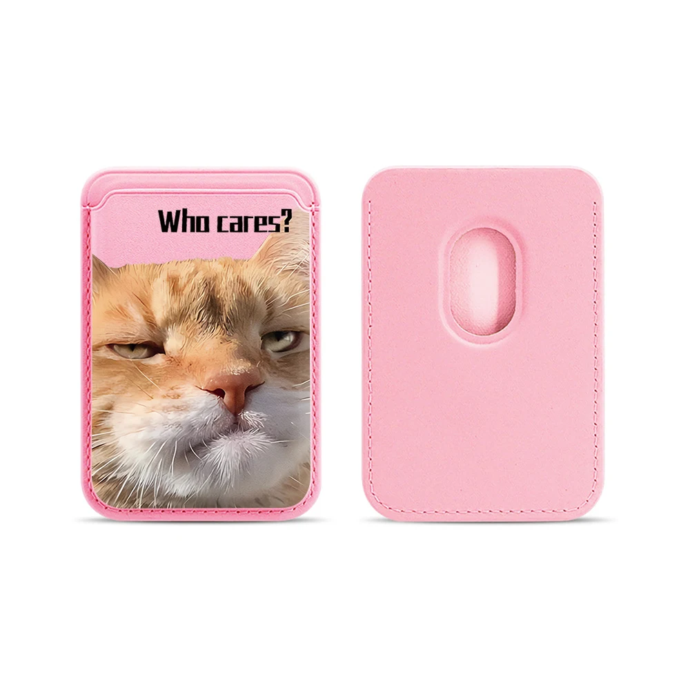 Kreatives Straßenkatzen-Leder-Kartenetui Handy-Kartenhalter für Magnetische Hülle Geeignet für alle iPhone Magsafe Karten-Handy-Rückentaschen – Detail 14