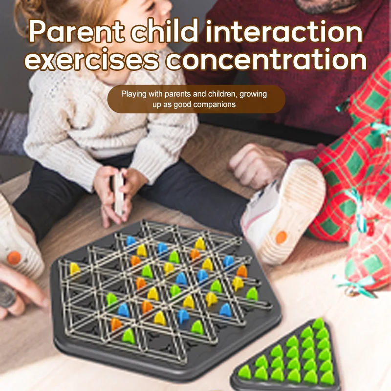 Desktop-Puzzle, Kette, Schach, Multiplayer, interaktives Gummiband, Dreieck, Spiel, Puzzle, Desktop-Spielzeug