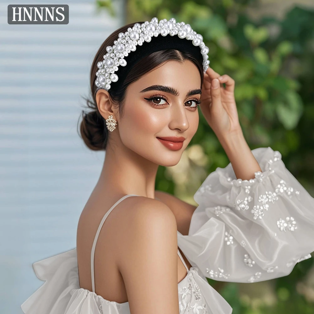 

TOPQUEEN Exquisite Ladies' Pearl Headbands, Elegant Brides Weddings Handmade Banquets Dances Fashionable Hair Accessories YXA284
