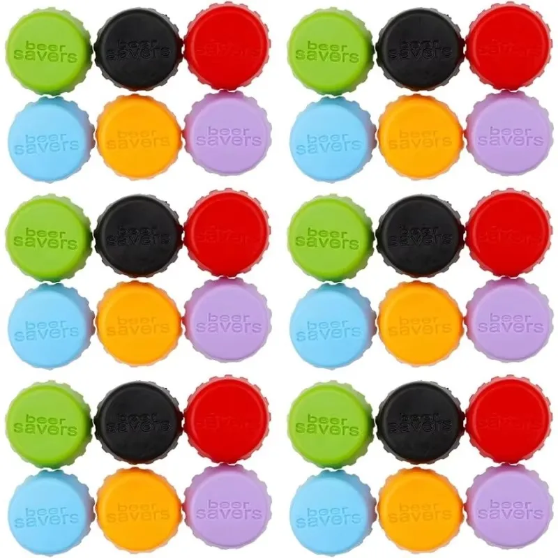 5-35pcs Silicone Bottle Caps 6 Colors Reusable Beer Caps Silicone Bottle Covers for Home Brewing Beer, Soft Drink, Soda Bottle