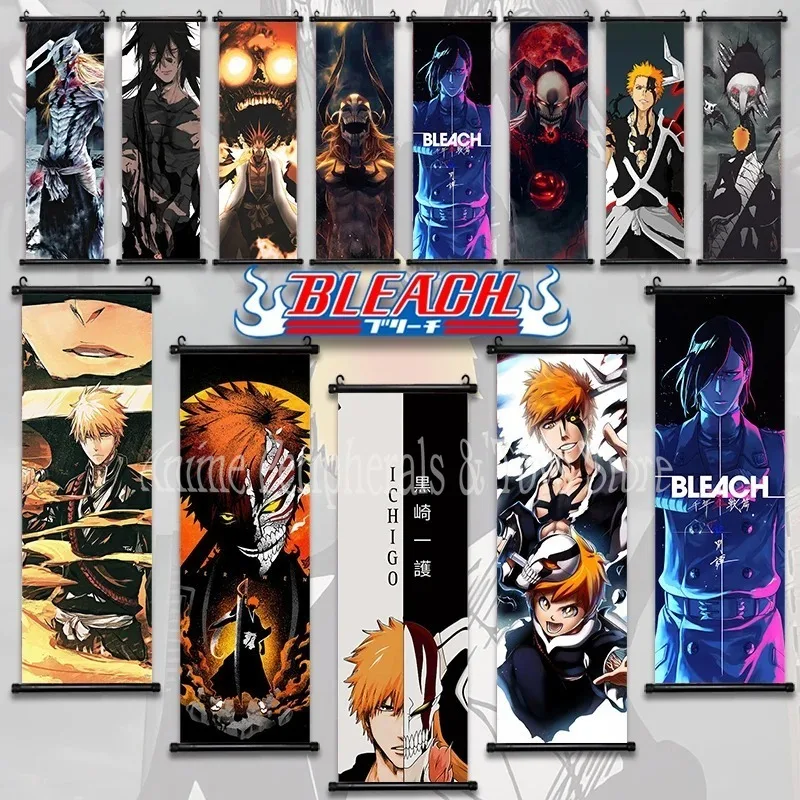 Hanging Painting Bleach Wall Artwork Kurosaki Ichigo Pictures Scroll Print Canvas Japanese Anime Poster Home Decor Living Room