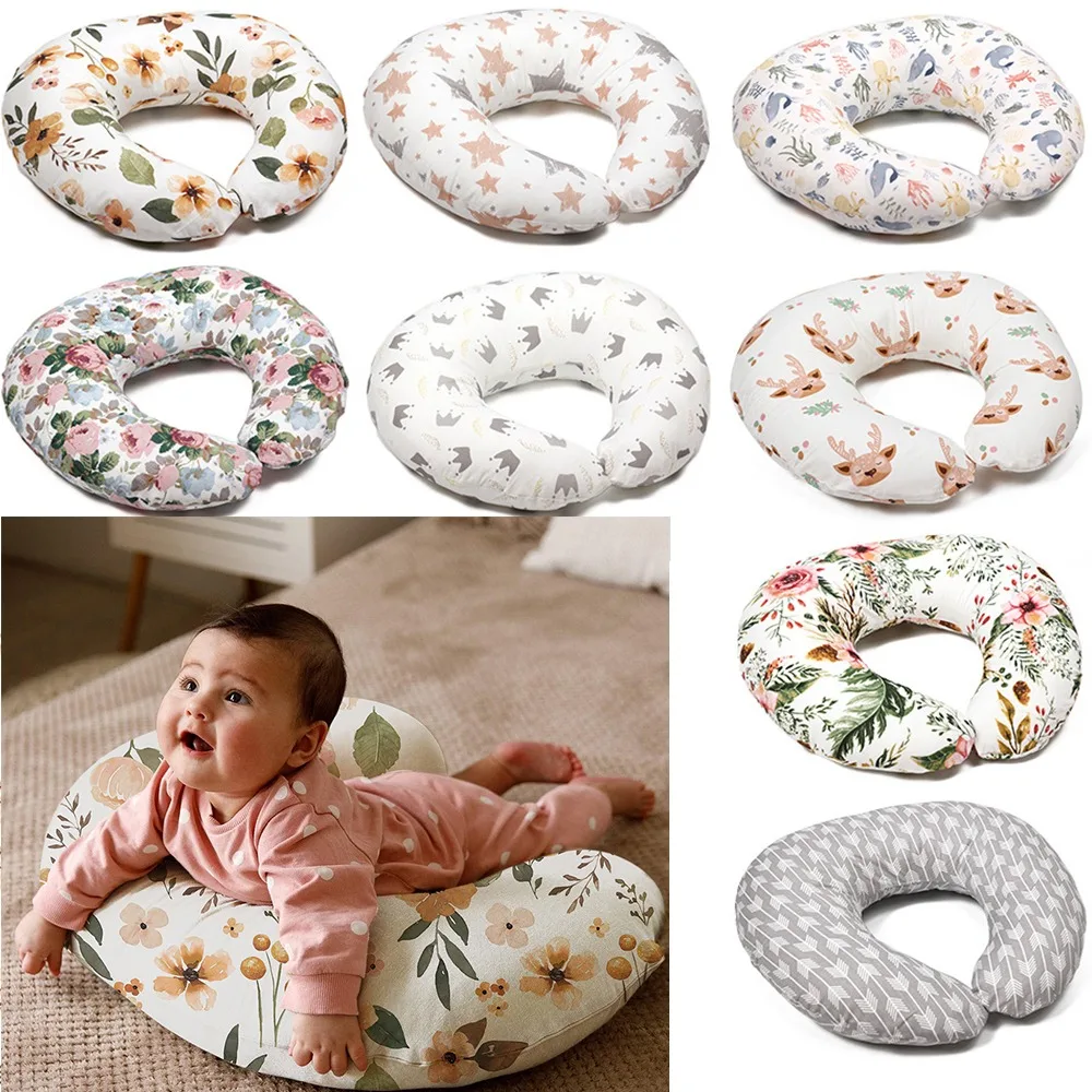 Newborn Breastfeeding Pillow Printed Cotton Comfortable U-Shaped Waist Supports Cushion Propping Baby and Pregnancy Pillows