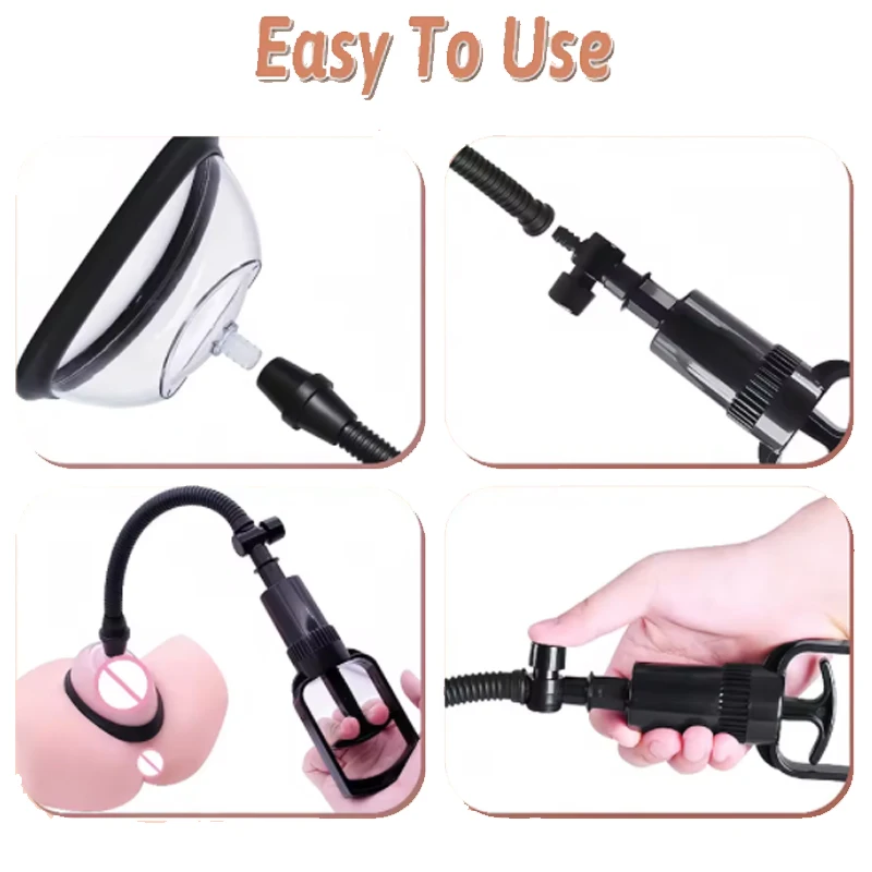 Manual Vaginal Pump Clitoral Vacuum Suction Cup Sex Toys For Women Breast Massager Nipple Stimulator Female Masturbator view 4