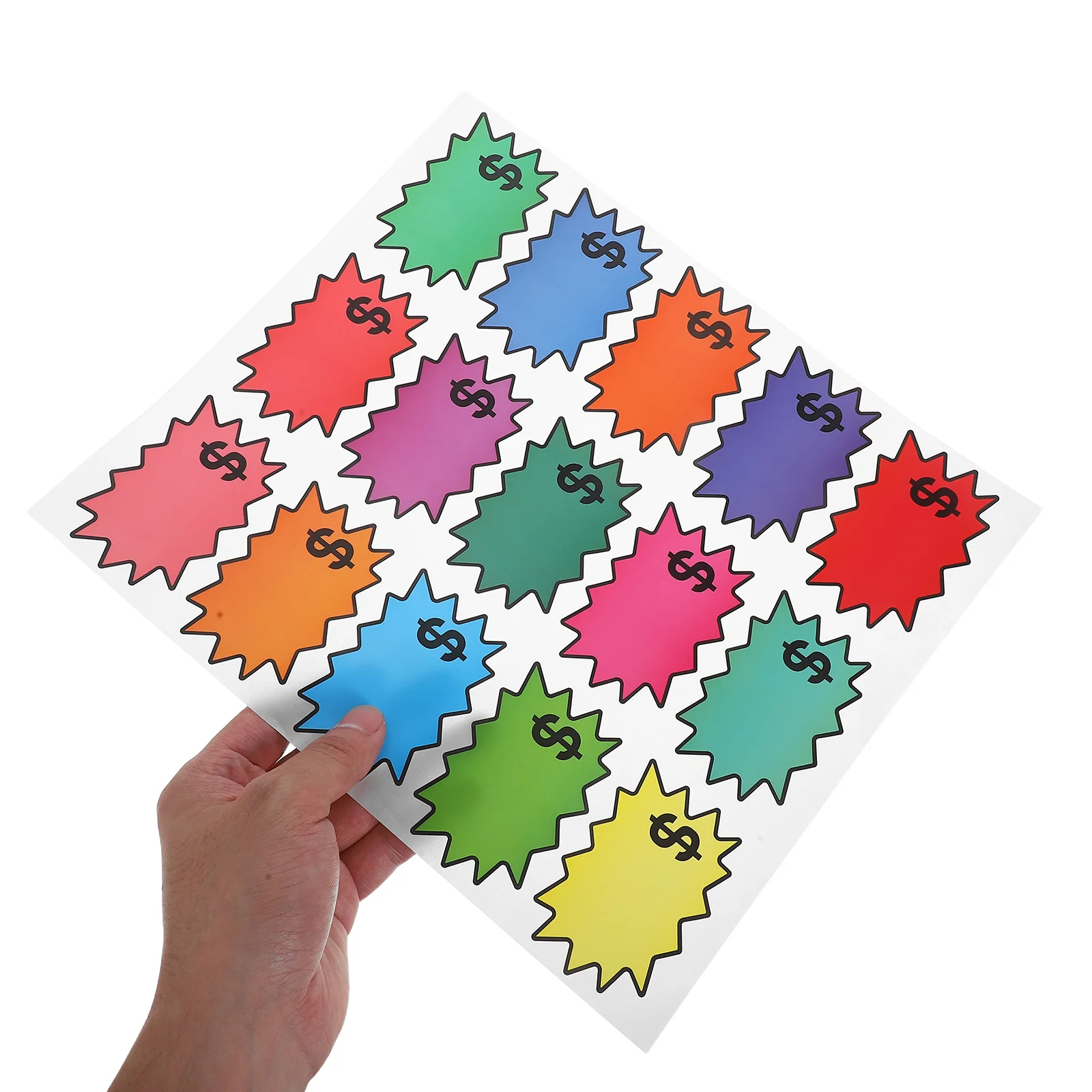 

300Pcs Blank Price Tags Stickers Vibrant Design Writable Surface Ideal for Retail Shop Garage Sale Inventory Management