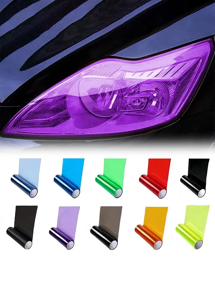 

Car Headlight Taillight Protective Film Tint Vinyl Film Auto Lamp Film Sticker Sheet Color-Changing Smoke Matt Rear Fog Stickers