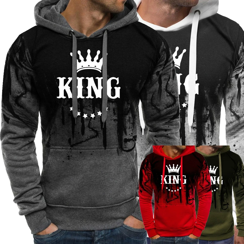 

Fashion King Men Personality Printing 3D Camouflage Hoodies Sweatshirts Autumn Winter Spring Fleece Jackets