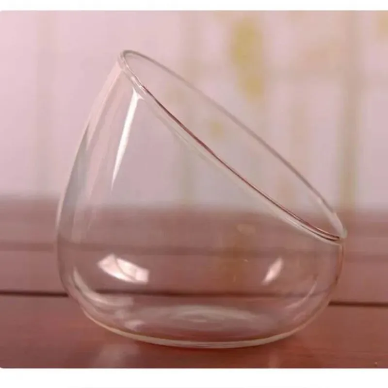 Mini Micro Landscape High Borosilicate Glass Bottle DIY Desktop Slanted Ecological Vase Flower Utensils Vase Without PlantsZI118