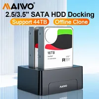 MAIWO Dual Bay External Hard Drive Docking Station with Offline Clone for 2.5/3.5\