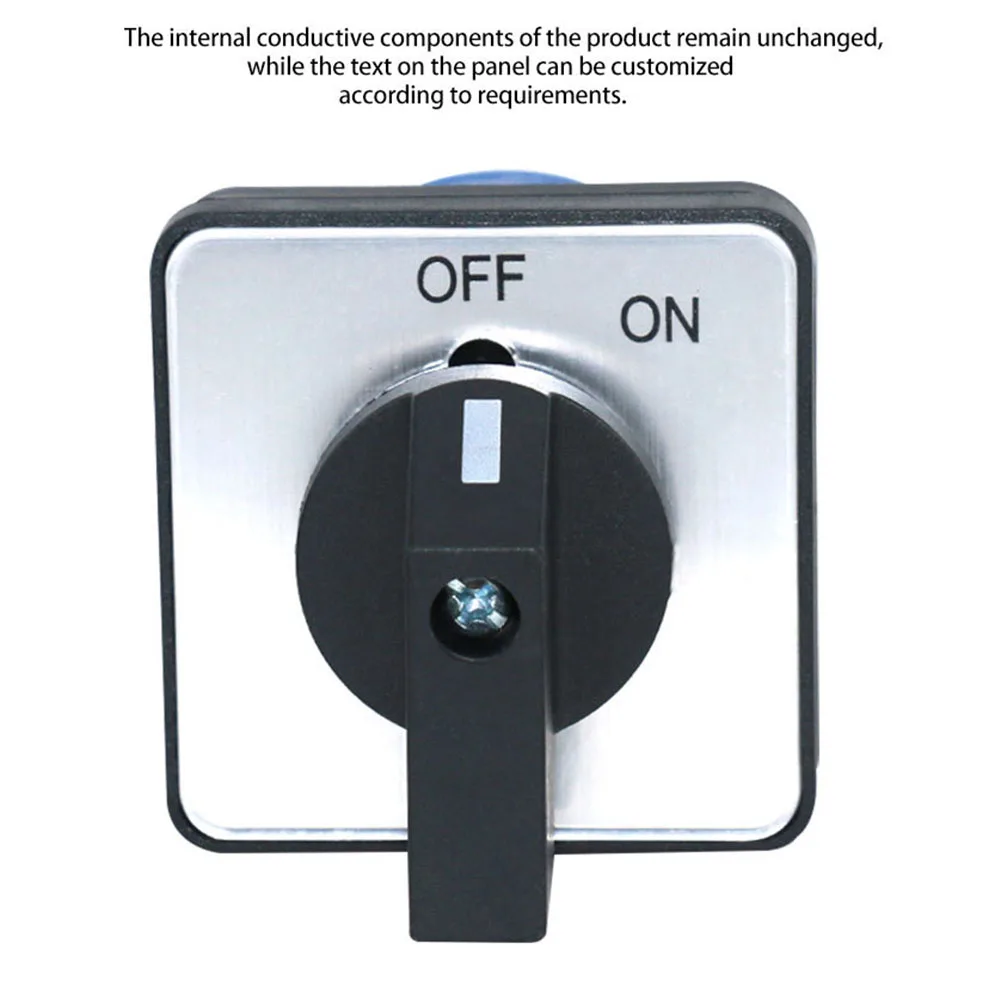 Panel Mount Cam Changeover Switch Model SZW26-20/C02.1 2-Position 1-Section OFF-ON AC440V DC240V 20A for Machinery and Mining