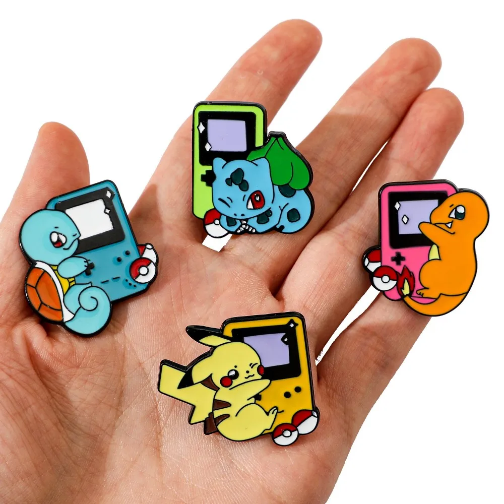 4 PCS Creative Brooch Cartoon Fashion Cubone Enamel Pin Backpack Clothing Jewelry Metal Badge Accessories Gift for Friend