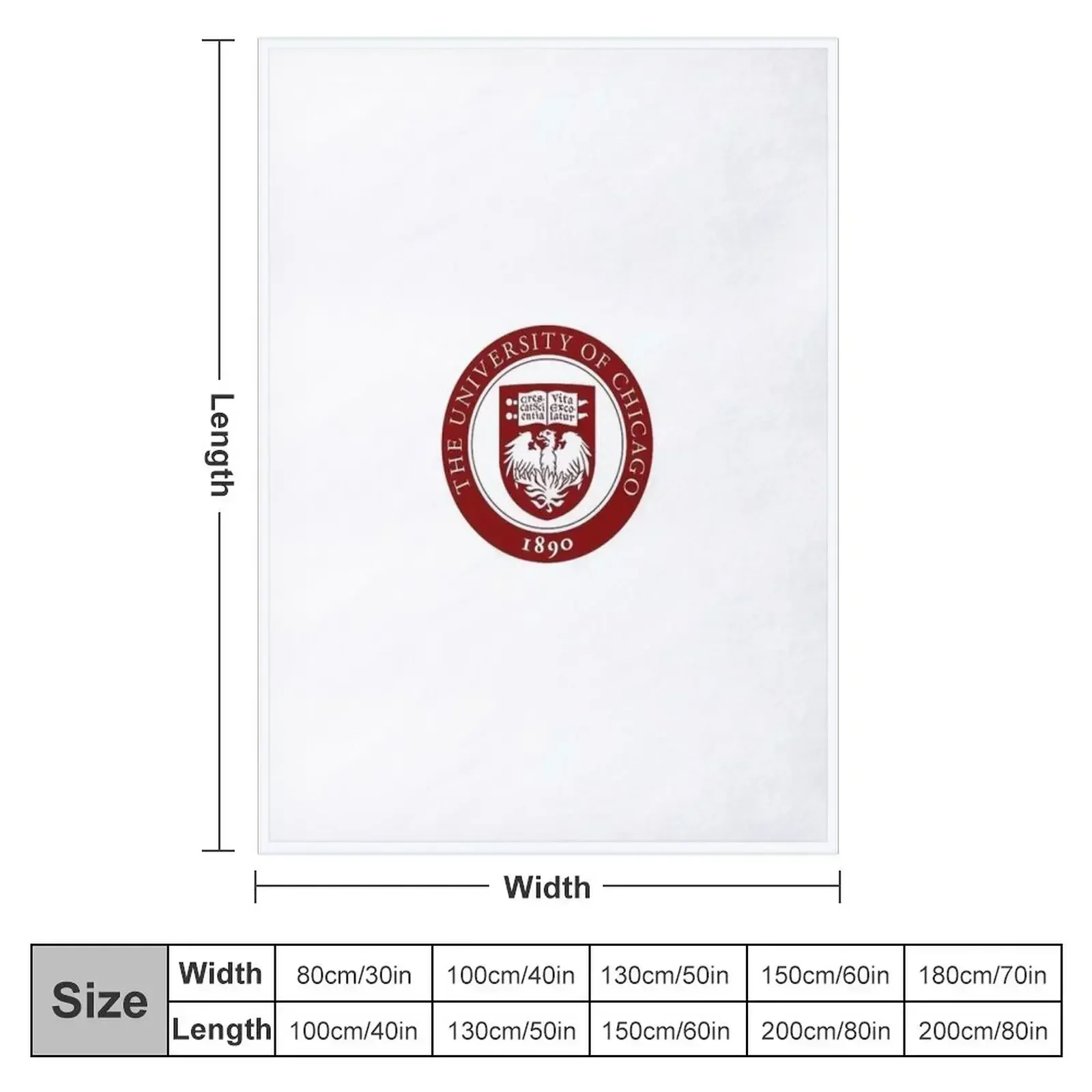 University of Chicago Throw Blanket couch cozy soft plush fuzzy picnic outdoor blanket
