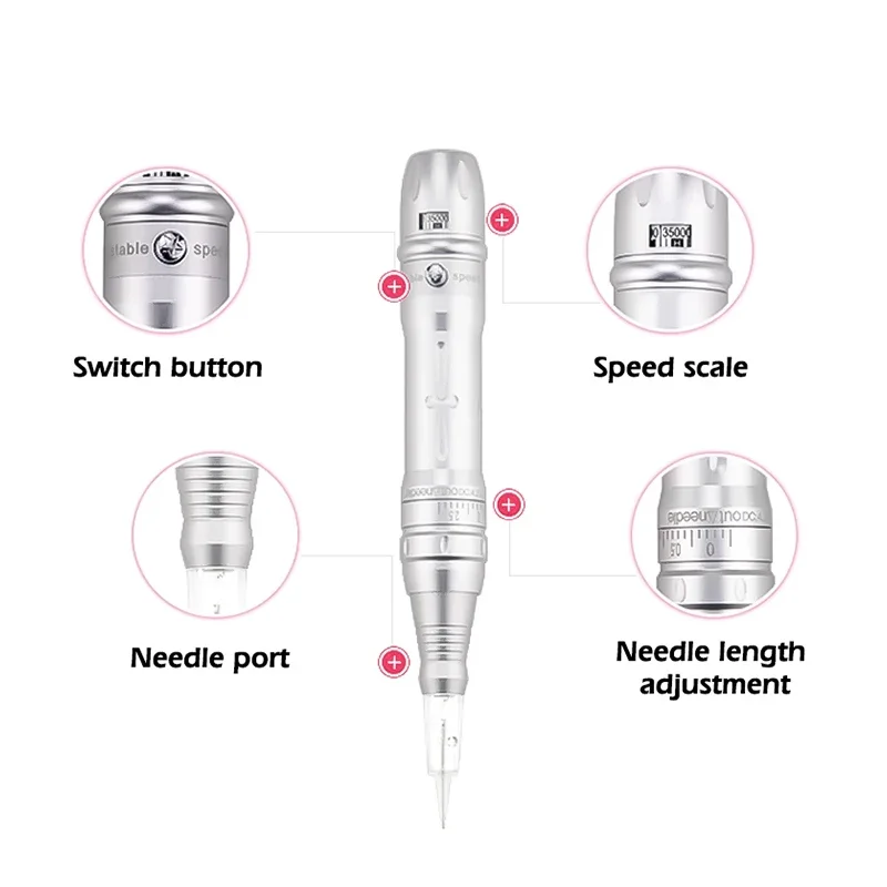 مجموعة ماكينة الوشم، ماكينة تجميل دائمة، شحن لاسلكي، وشم الحواجب، مجموعة ماكينة تجميل دائمة