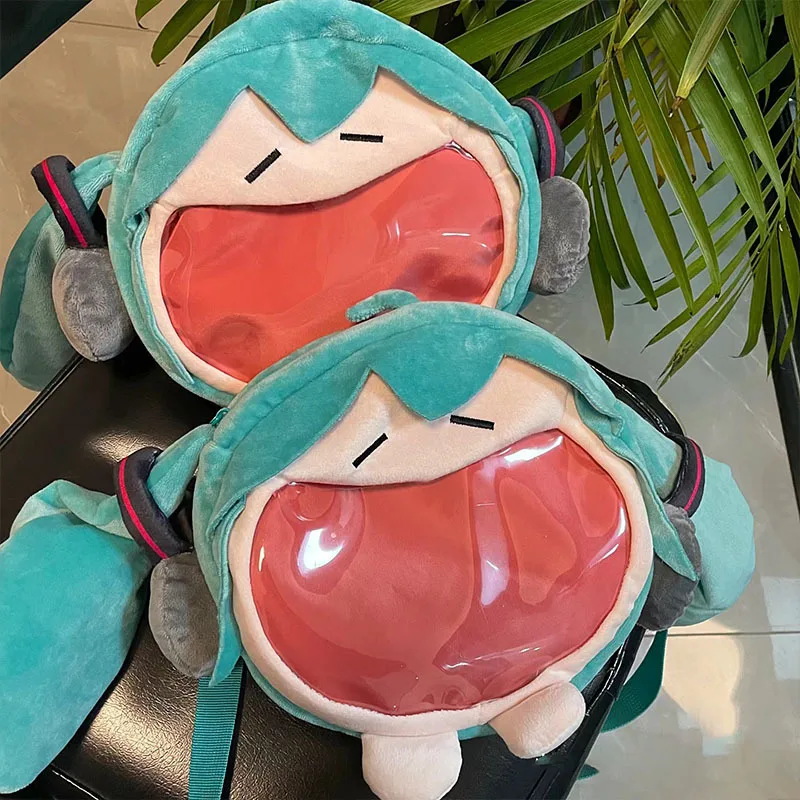 New Anime Hatsune Miku Kawaii Cartoon Backpack Cosplay Packet Cute Girl Plush Shoulder Bag Knapsack Student Bag Kids Gifts Toys