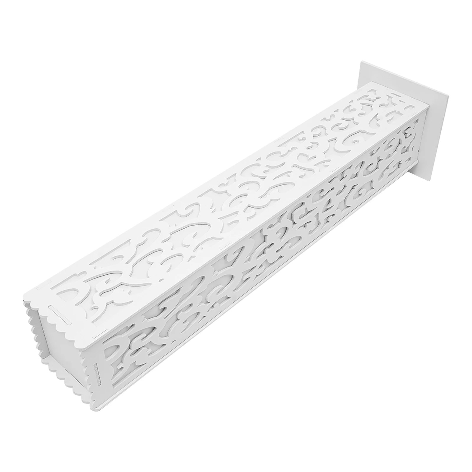 8 STKS Witte 47,2 Inch Hoge Bruiloft Kolom Gesneden Pijler, Decoratie Bloemstandaards met LED Verlichting, PVC Romeinse Kolommen Set