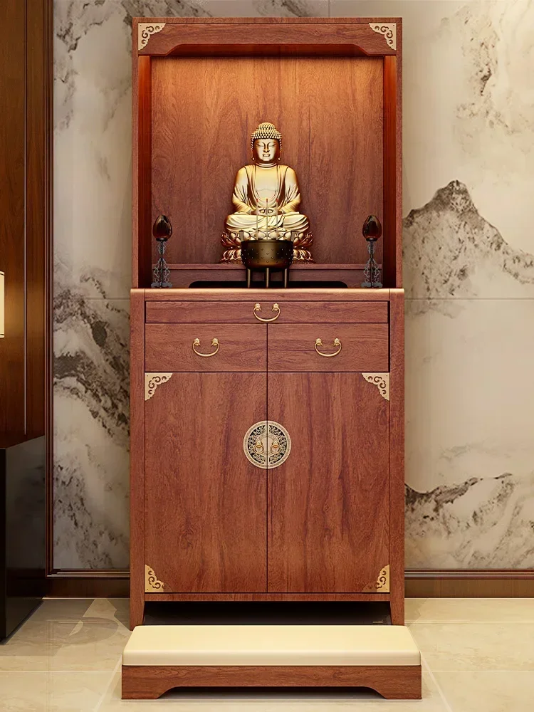 

Clothes Closet Household Altar Solid Wood Buddha Shrine Avalokitesvara Worship Table God of Wealth Cabinet Altar Cabinet