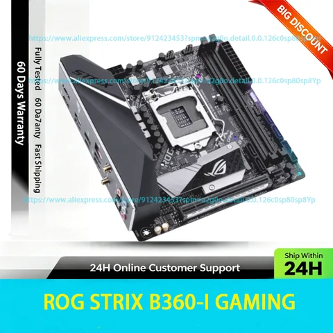 ASUS ROG STRIX B360-I GAMING Motherboard B360 LGA1151 Mini ITX DDR4 Max 32GB M.2 PCI-E3.0 HDMI For Intel 8th 9th Gen Core CPU