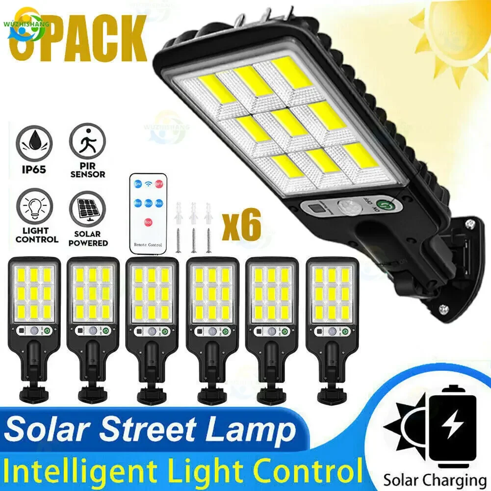 

Solar Street Lights Outdoor 2500W Solar Lamp with 3 Light Mode Waterproof Motion Sensor Security Lamp for Garden Patio Path Yard