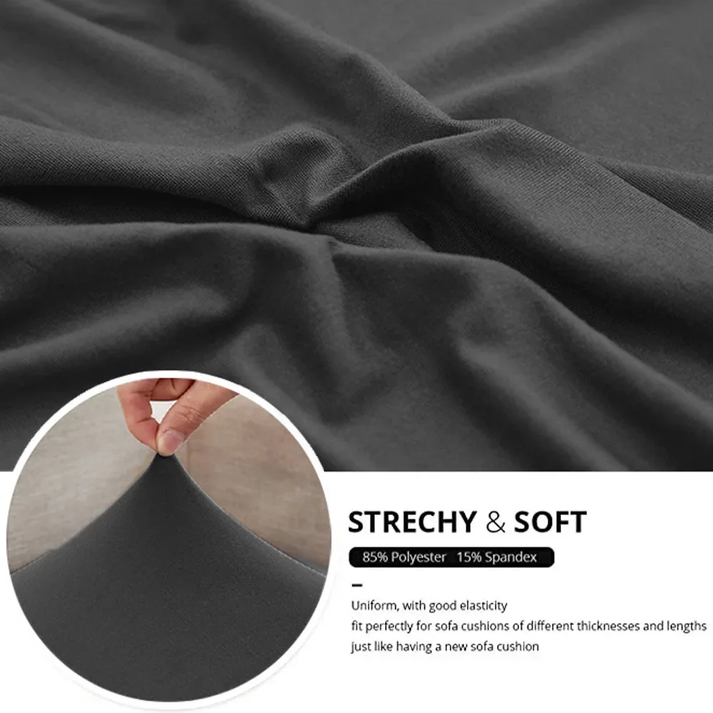 Plain Sofa Cushion Cover High Stretch Sofa Slipcover Living Room Spandex Elastic Furniture Protector Home L-Shaped Sofa Cover