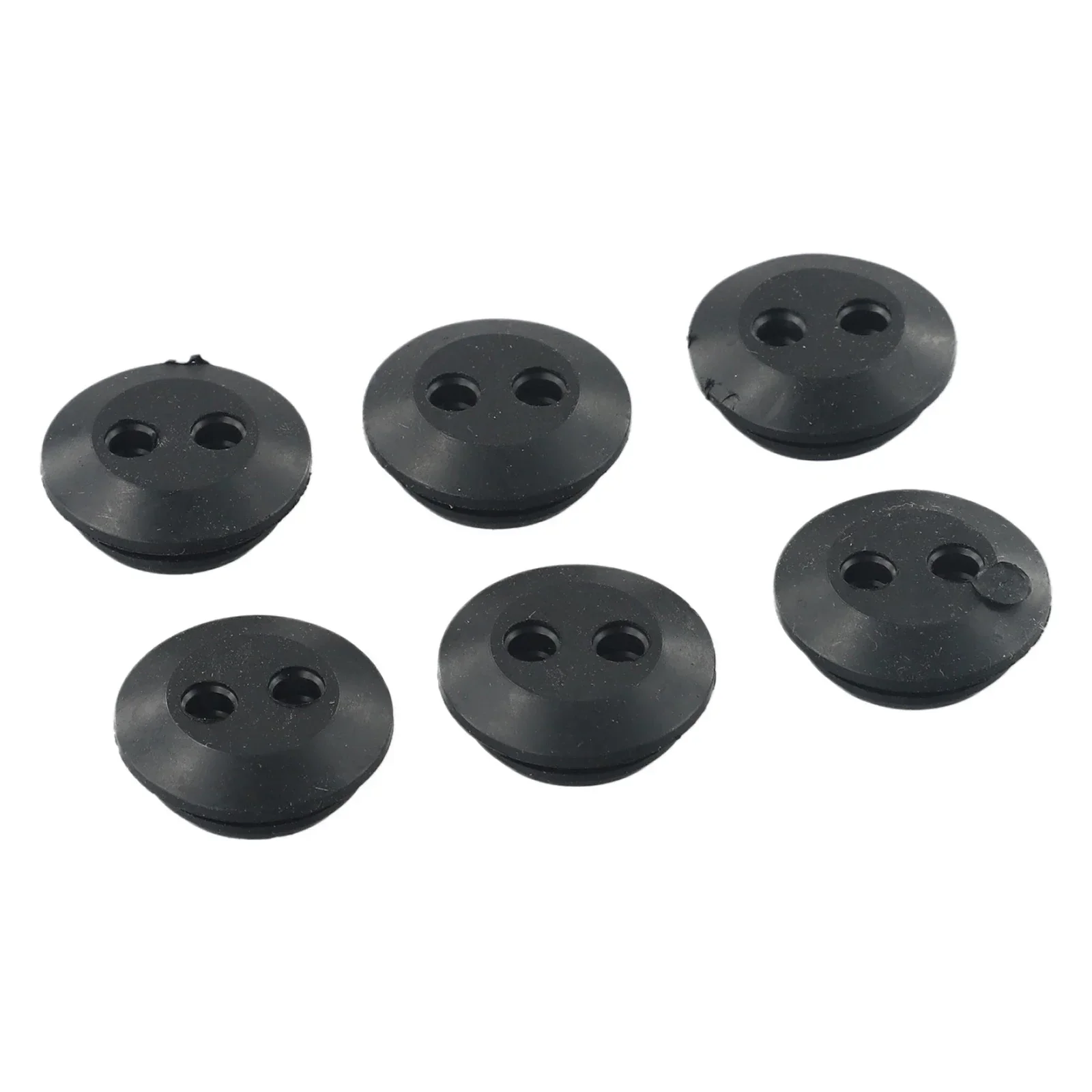 6 Pcs Rubber Grommet 2 Holes Fuel Tank Seal Grommet Fuel Tank Rubber Grommet Bottom Diameter 20mm Outdoor Power Equipment