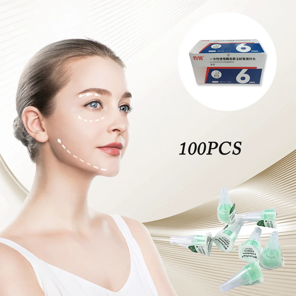 100Pcs  Individual Packaging Medical Insulin Pen Tip 4mm 6mm 8mm