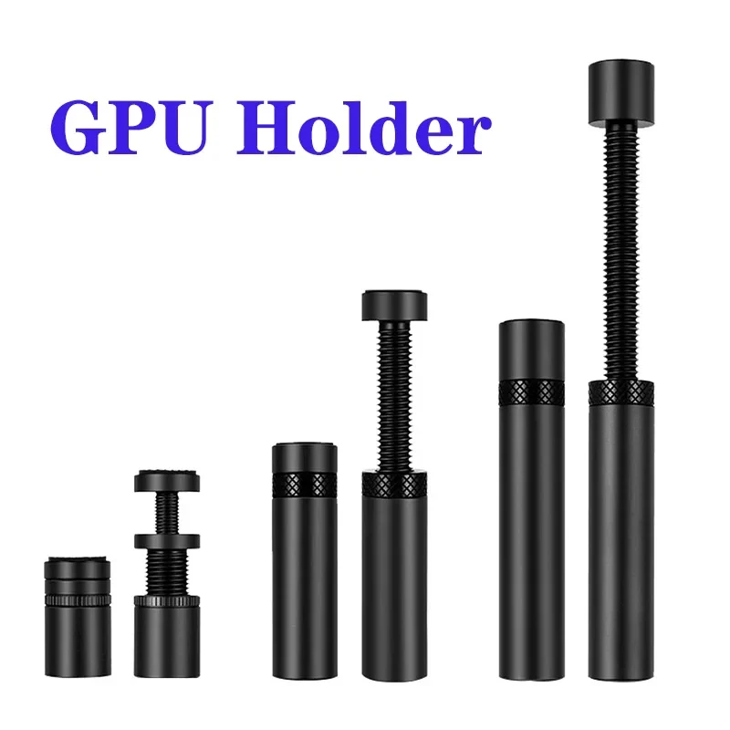 Aluminum GPU Holder Vertical Telescopic Rotating Stand Magnetic Bracket Video Card Holder Graphics Card Bracket Support 27-120mm