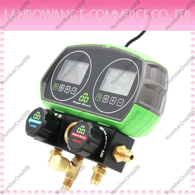 Digital AC Manifold Gauge Set Refrigerant Pressure Tester for R134a R22 R410a