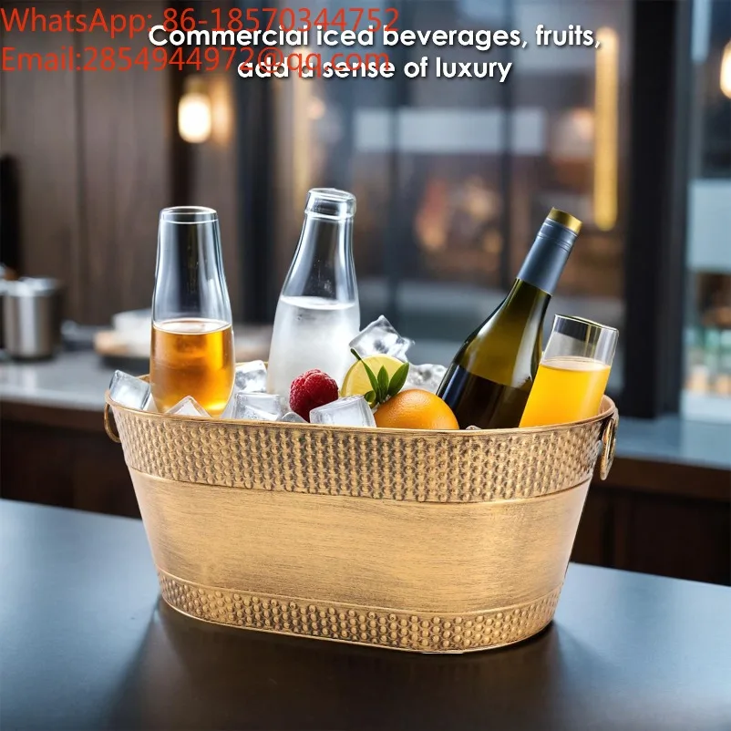 Oval Ice Bucket Outdoor Party Beer Ice Bucket Chilled Champagne Bucket