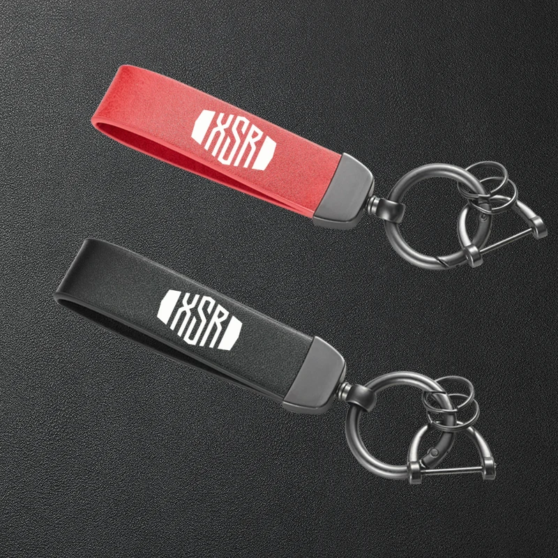

Motorcycle High-Grade Leather Keychain Metal Keyring Accessories For YAMAHA XSR700 XSR900 XSR155 XSR 700 900 155