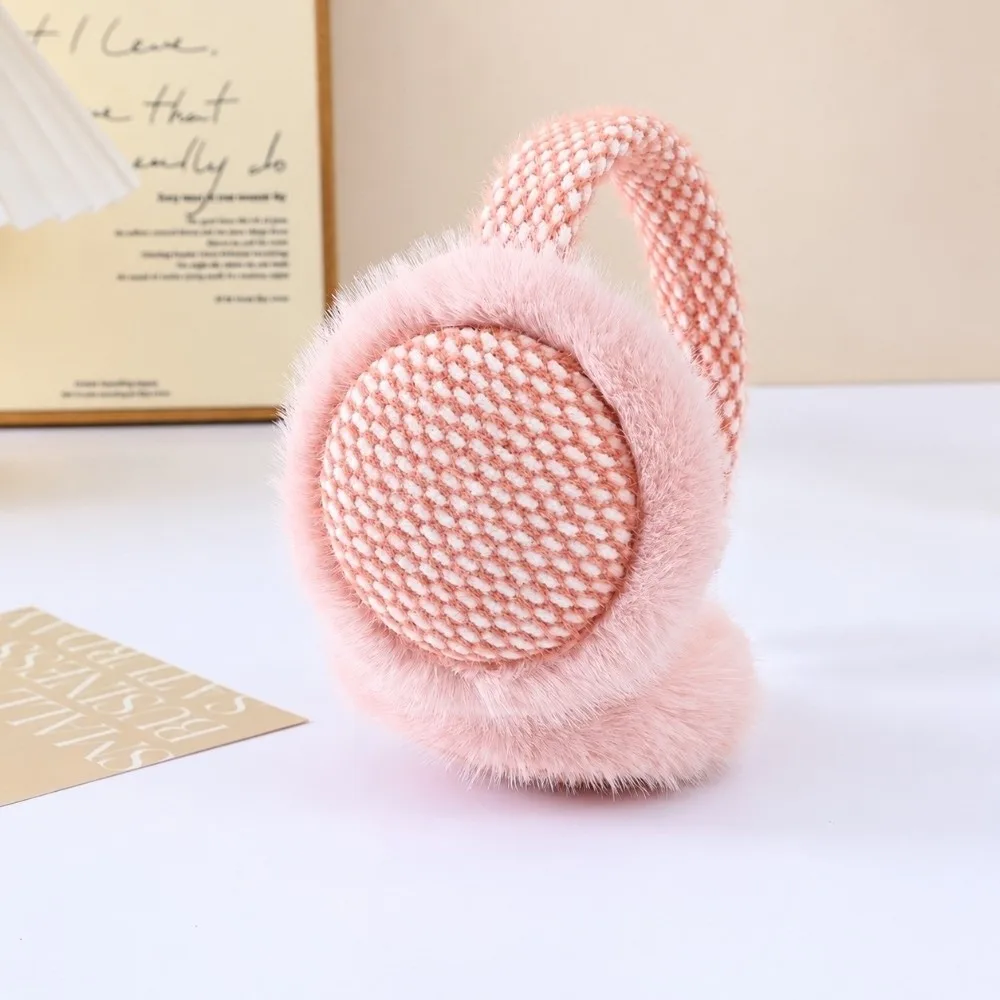 Travel Knitted Women Earmuffs Warm Edge Ear Protect Cover Soft Windproof Head-Mounted Ear Covers