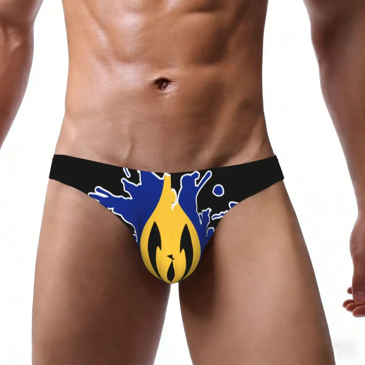 Men Bikini Briefs Abstract Barbados Flag Male Underwear Breathable Underpants