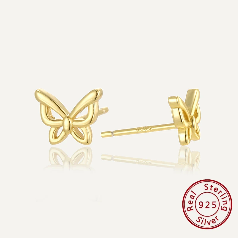 

925 Sterling Silver Butterfly Earrings Hollow Out Fashion Gift For Women Factory Direct Sales Fine Jewelry