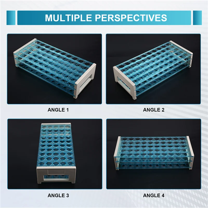 Qy-3PCS 18Mm 50-Well Storage Tray Laboratory Tube Racks Test Tube Racks Centrifuge Tube Racks
