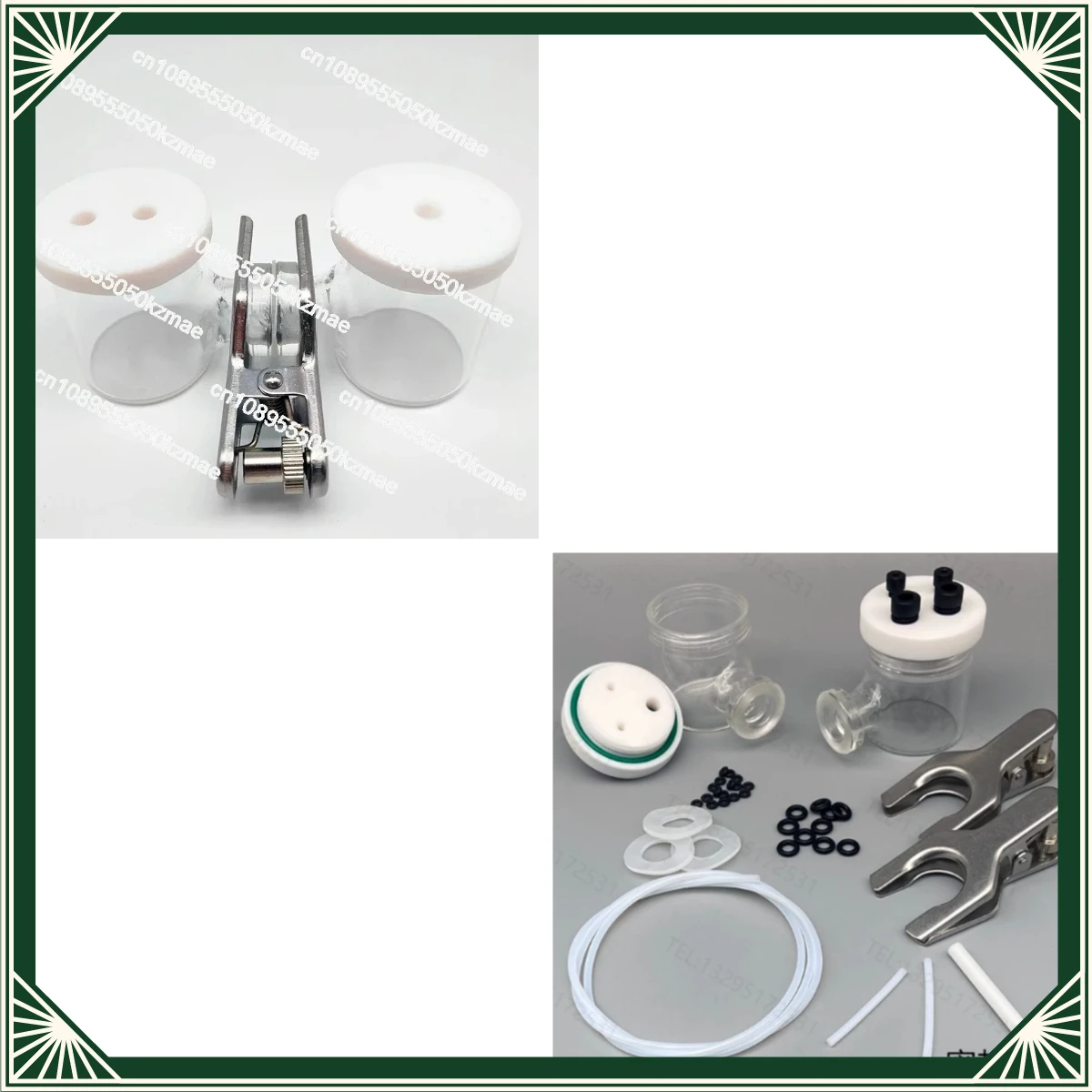 Suitable for 10-500ml three electrode exchangeable ion exchange membrane electrochemical cells