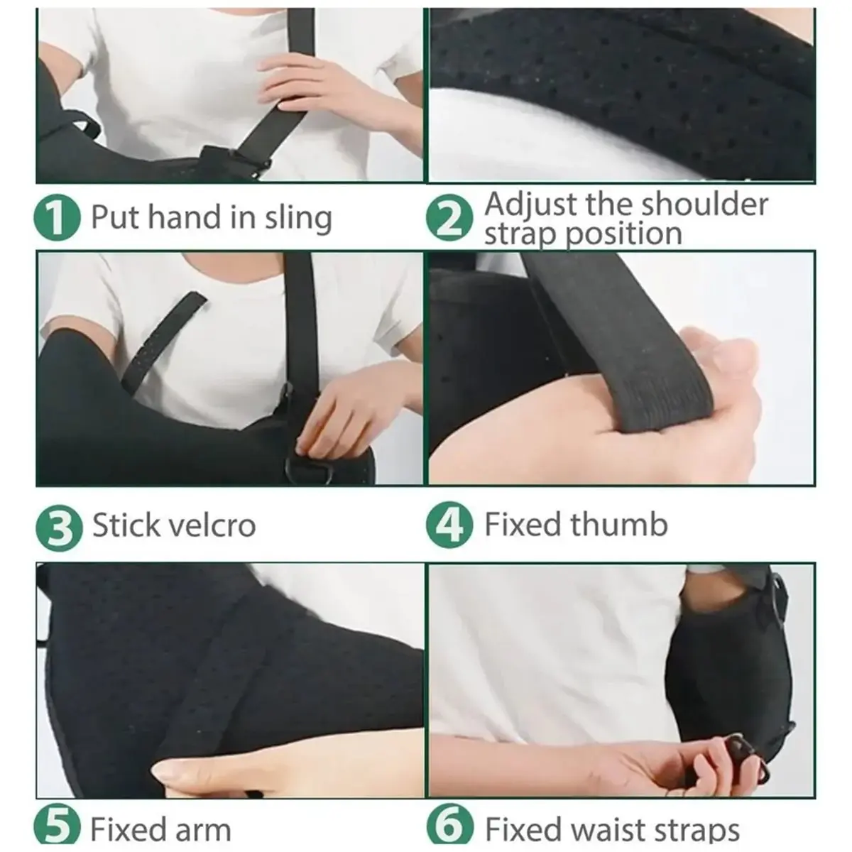 Arm Sling Adjustable Mesh Shoulder Immobilizer for Injury Broken Fractured Left Right Arm M