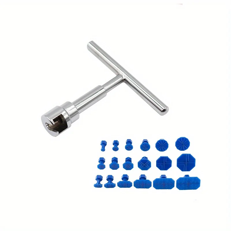 Car Dent Repair Kit, Get Professional Results With Our Metal T-Handle Puller And Plastic Glue Tabs! (Without Glue Gun)