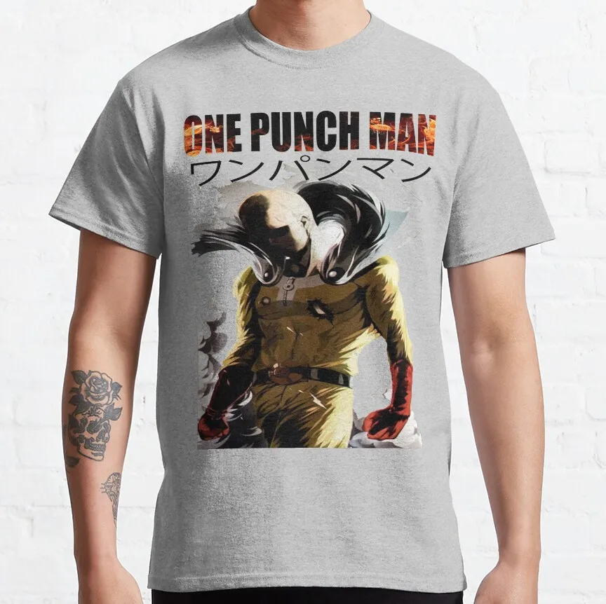 the strongest character in the whole universe Gift T-shirt for Anime lover One Punch Man Manga Print Graphic Clothes S-6XL