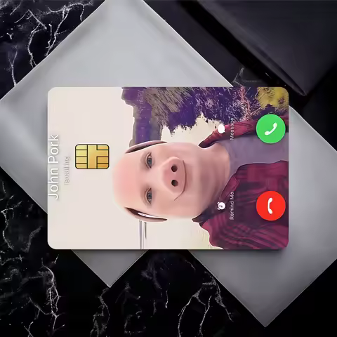 Funny pig Credit Card Skin Stickers for Bank Card Bus Metro Card Sticker Waterproof