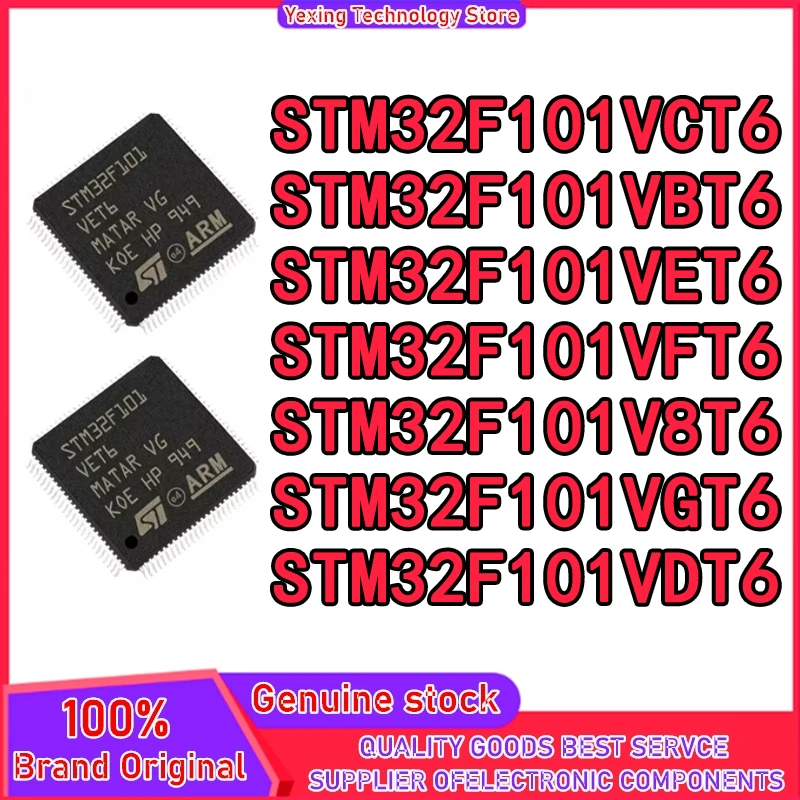 

STM32F101VCT6 STM32F101VBT6 STM32F101VET6 STM32F101VFT6 STM32F101V8T6 STM32F101VGT6 STM32F101VDT6 Микросхема 100% новый оригинальный