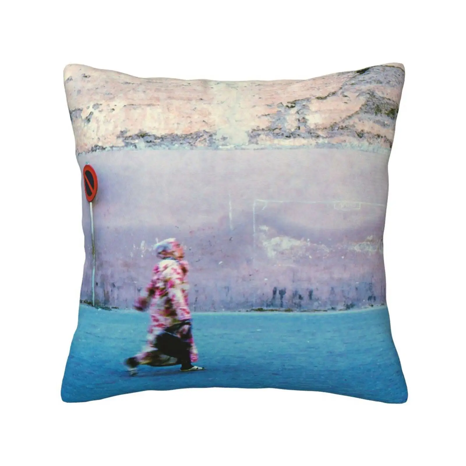 Woman On The Street ; Marrakech , Morocco Pillowslip Pillowcase Film Woman Street Scene Morocco Marrakech Travel Analog Gritty