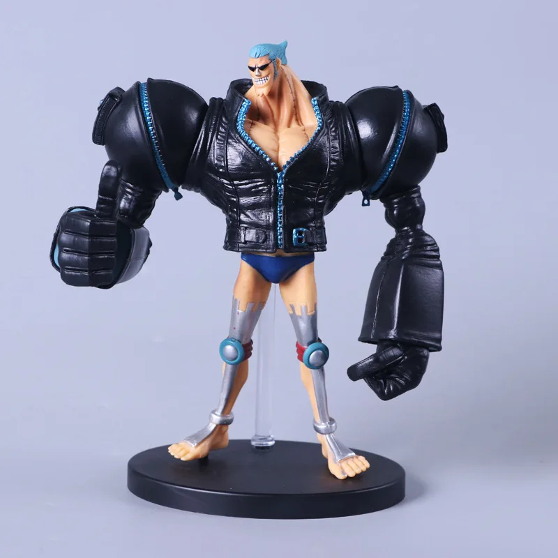 Anime One Piece Franky Black Suit Ver. PVC Action Figure Collectible Model Kids Toys Doll 20cm