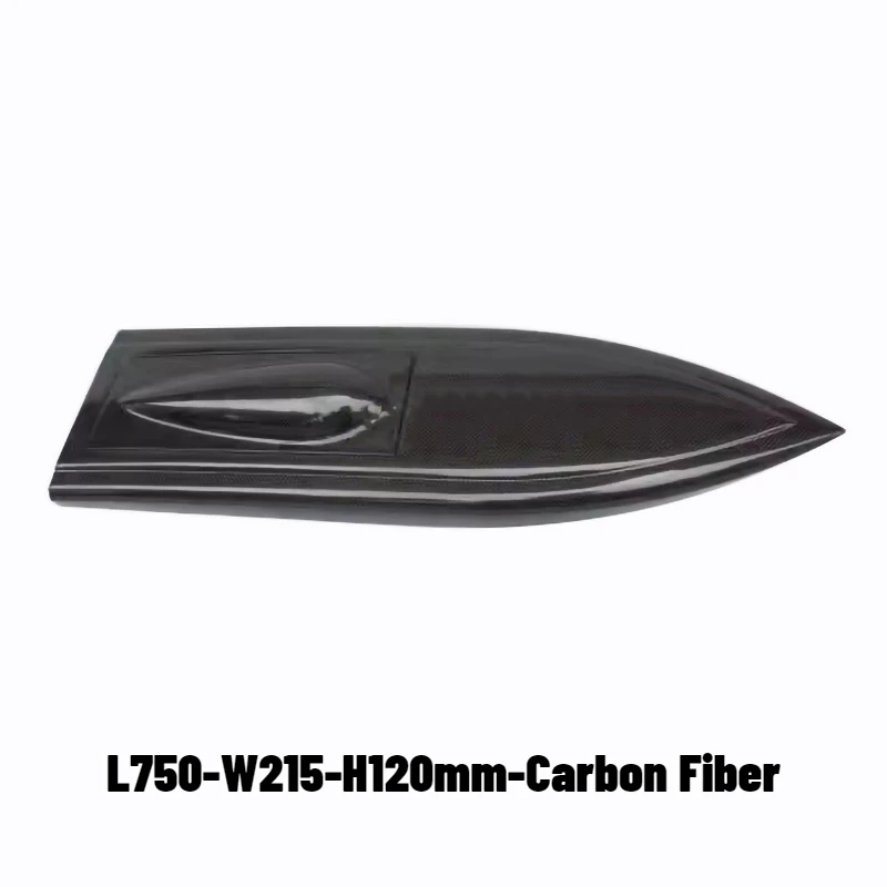 L750-W215-H120mm Carbon Fiber O-Boat Knight Hull,  Extract Vacuum RC Speedboat Brushless Electric Model Boat